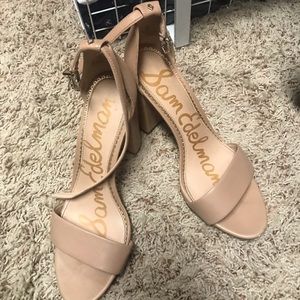 Sam Edelman nude block heels